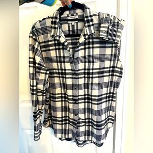 Madewell Flannel Oversized Ex-Boyfriend Shirt in Romana Plaid